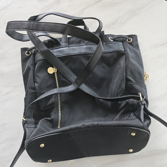 Mary & Martha Vegan Backpack Black Gold Hardware Like New Condition - Picture 9 of 14